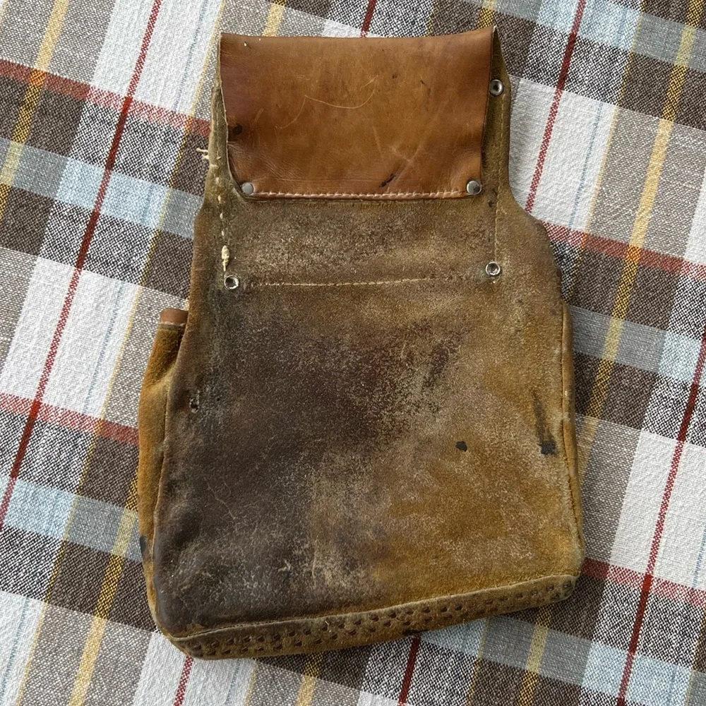 Ames Taping Tools Leather Men's Waist Belt Utility Bag